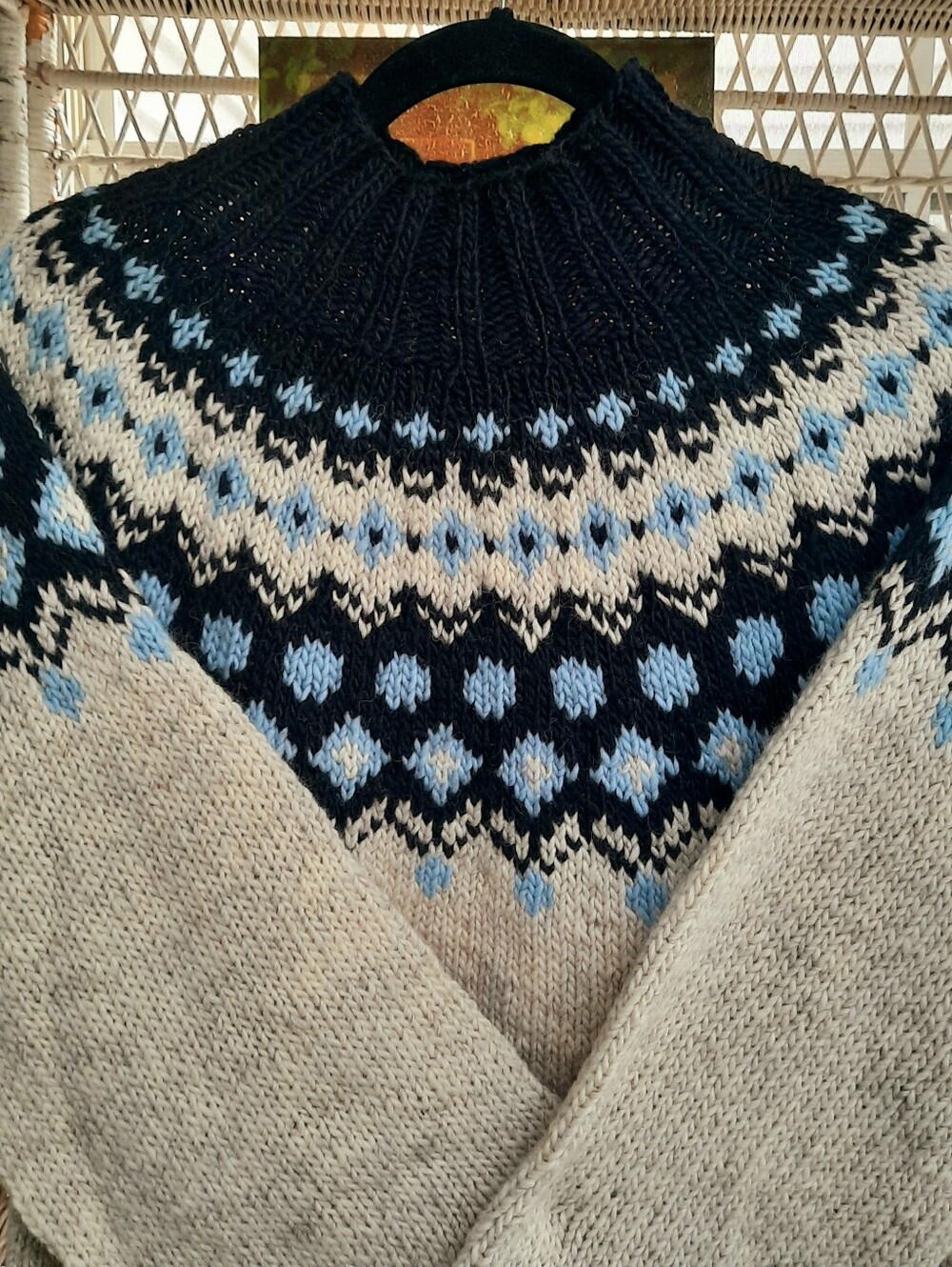 Hand Knitted Icelandic STYLE Sweater NWT Knit with CONSITT WOOLS Soft Spun